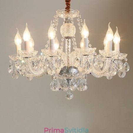 Transparentní křišťálový lustr Evropské luxusní dekorativní stropní svítidlo