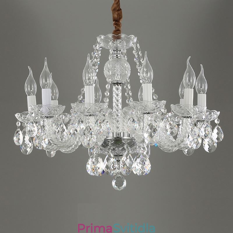 Transparentní křišťálový lustr Evropské luxusní dekorativní stropní svítidlo