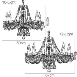 Transparentní křišťálový lustr Evropské luxusní dekorativní stropní svítidlo