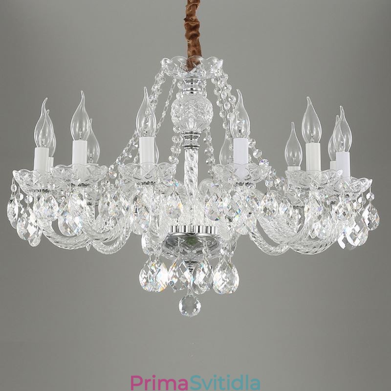Transparentní křišťálový lustr Evropské luxusní dekorativní stropní svítidlo