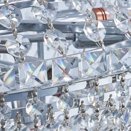 Retro křišťálový lustr Americké luxusní křišťálové stropní svítidlo s 18 světly