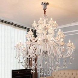 Evropský křišťálový lustr s 32 světly Luxusní dekorace stropní svítidlo