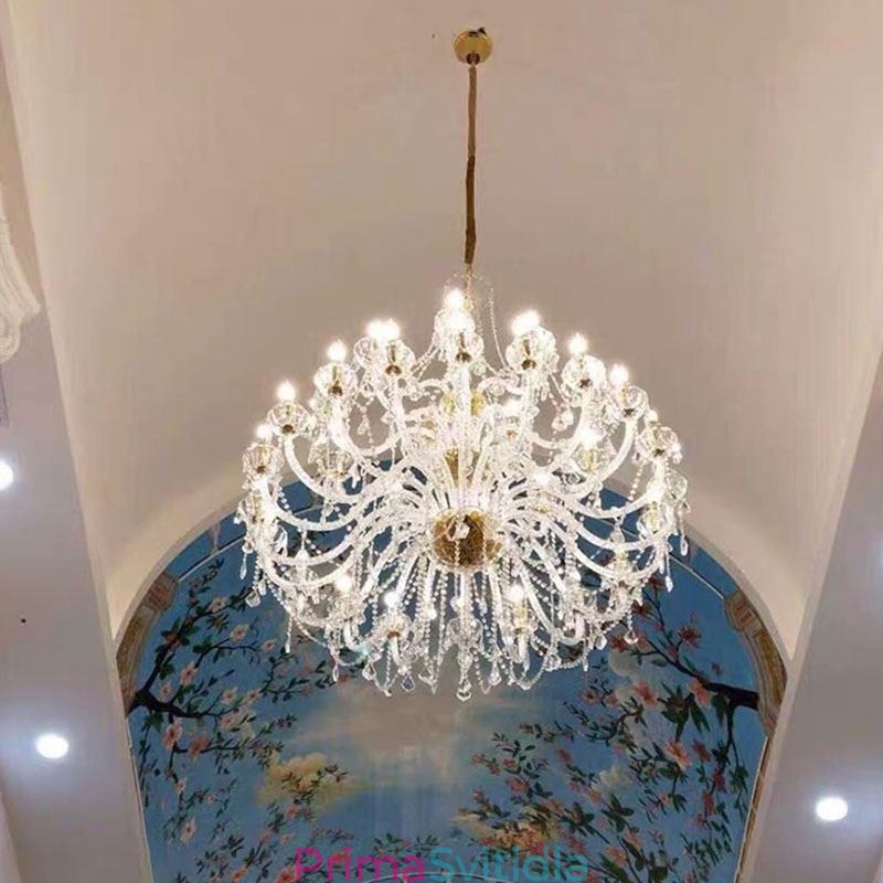 Evropský křišťálový lustr s 32 světly Luxusní dekorace stropní svítidlo