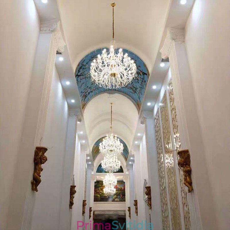 Evropský křišťálový lustr s 32 světly Luxusní dekorace stropní svítidlo