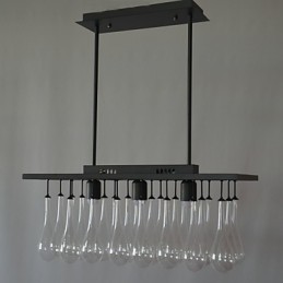 Moderní současný křišťálový malířský kovový lustr