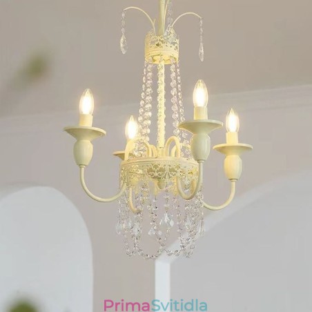 Nordic Crystal Lustr Paint Craft Cream Stropní svítidlo Nordic Crystal Lustr Paint Craft Cream Stropní svítidlo