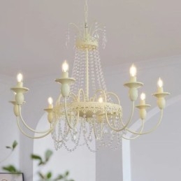Nordic Crystal Lustr Paint Craft Cream Stropní svítidlo