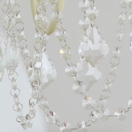 Nordic Crystal Lustr Paint Craft Cream Stropní svítidlo