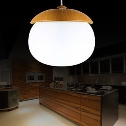 Moderní současný mini styl dřevěný bambusový lustr
