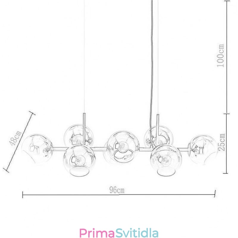 Současná závěsná lampa Magic Bean Simple s 8 světly