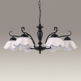 Nordic Iron Přívěsek Světlo Květina Tvar Skleněná lampa Stínidlo Lustr