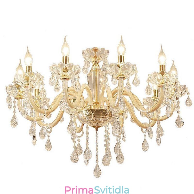 Elegantní křišťálový lustr v evropském stylu skleněné závěsné svítidlo