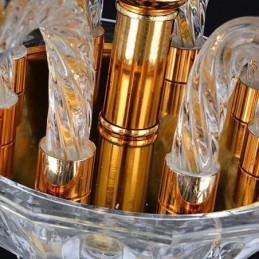 Evropský křišťálový lustr Luxusní přívěsek Světle modrý přívěsek