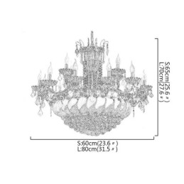 Velký luxusní křišťálový lustr European Gold stropní svítidlo