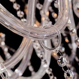 Velký evropský křišťálový lustr Transparentní stropní svítidlo