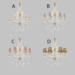 Elegantní křišťálový lustr evropské závěsné svítidlo