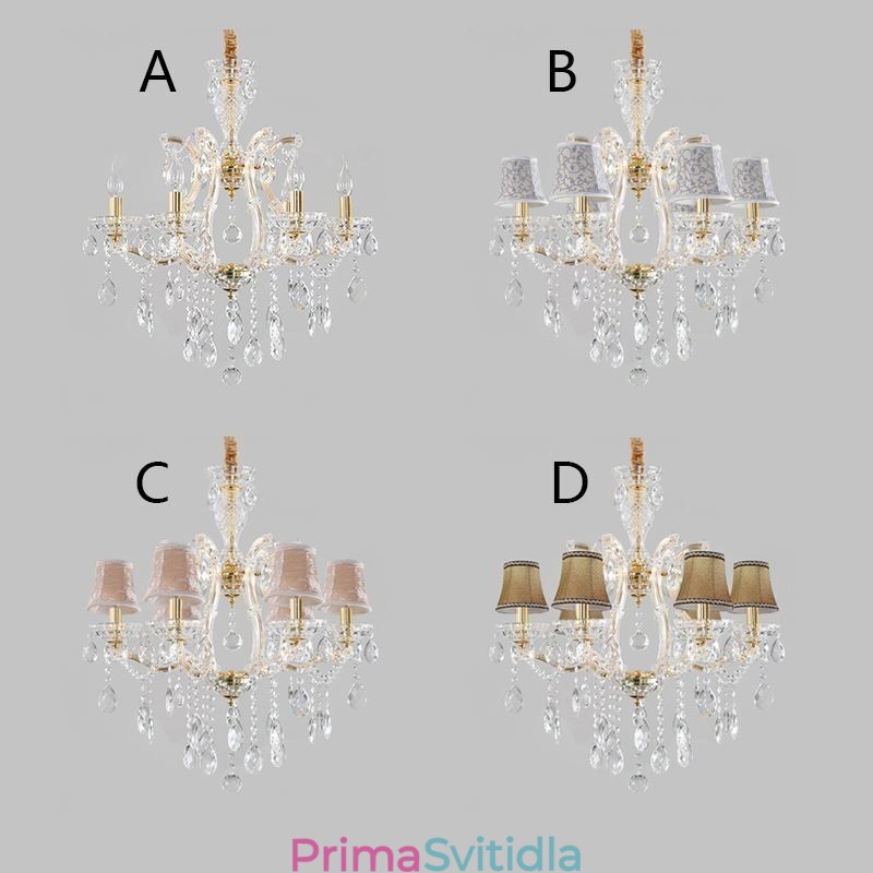 Elegantní křišťálový lustr evropské závěsné svítidlo