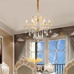 Elegantní křišťálový lustr evropské závěsné svítidlo