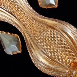 Evropský křišťálový lustr Elegantní jantarové závěsné svítidlo