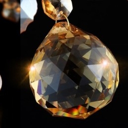 Evropský křišťálový lustr Elegantní jantarové závěsné svítidlo