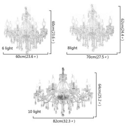 Moderní křišťálový lustr Evropské transparentní závěsné světlo