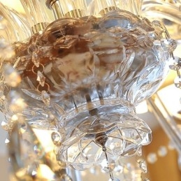 Moderní křišťálový lustr Evropské transparentní závěsné světlo