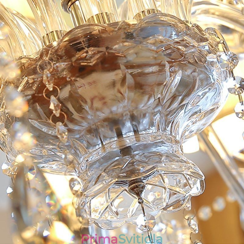 Moderní křišťálový lustr Evropské transparentní závěsné světlo