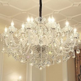 Luxusní křišťálový lustr Evropské elegantní závěsné svítidlo