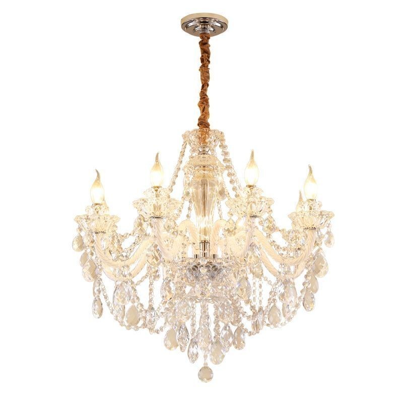 Luxusní křišťálový lustr Evropské elegantní závěsné svítidlo