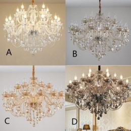 Luxusní křišťálový lustr Evropské elegantní závěsné svítidlo