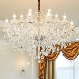 Luxusní křišťálový lustr Evropské elegantní závěsné svítidlo
