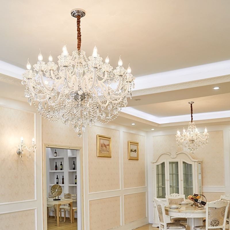 Luxusní křišťálový lustr Evropské elegantní závěsné svítidlo