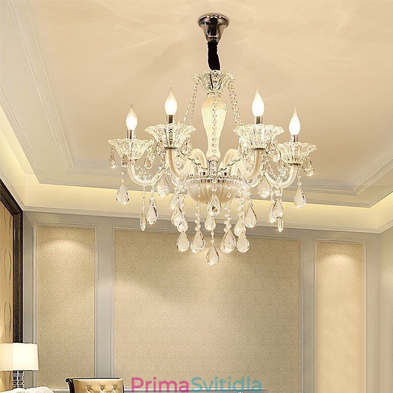 Evropský křišťálový lustr Elegantní závěsné svítidlo
