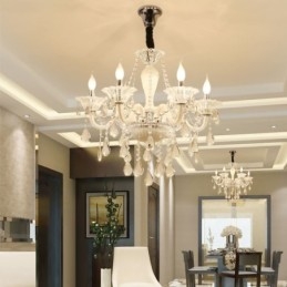 Evropský křišťálový lustr Elegantní závěsné svítidlo