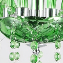 Unikátní křišťálový lustr v evropském stylu Grass Green Závěsné svítidlo