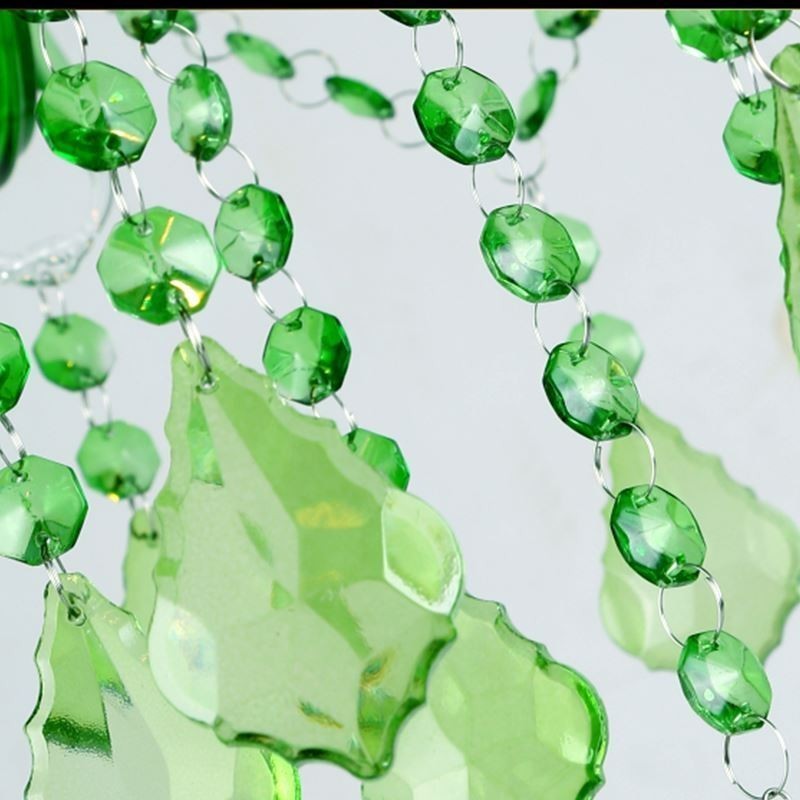 Unikátní křišťálový lustr v evropském stylu Grass Green Závěsné svítidlo