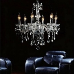 Elegantní krystalový lustr se 6 světly