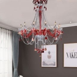 Evropský křišťálový lustr Elegantní závěsné svítidlo