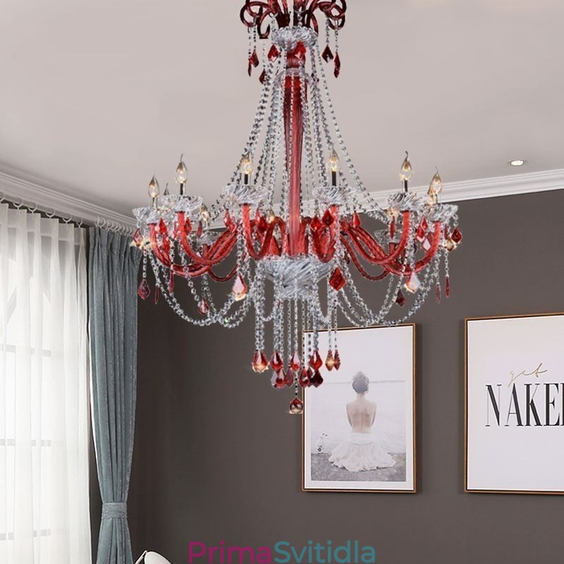 Evropský křišťálový lustr Elegantní závěsné svítidlo