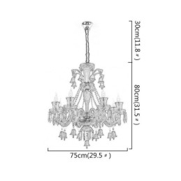 Křišťálové stropní svítidlo European Lustr Ring Bells Pendant Light