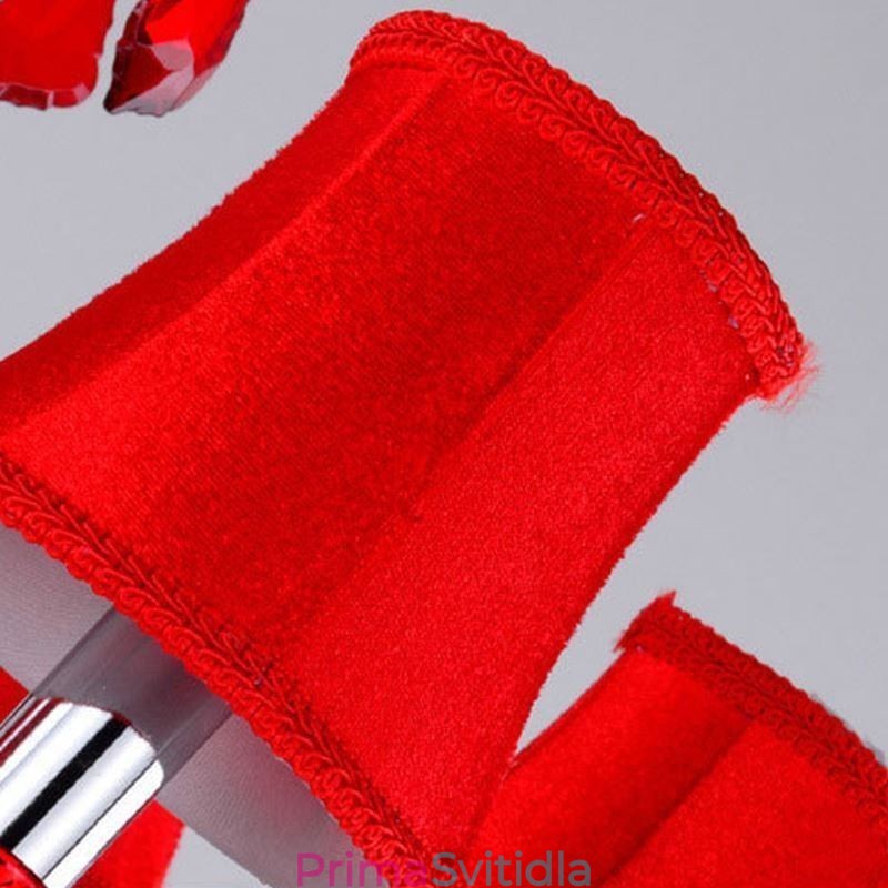 Luxusní křišťálový lustr European Red Color Závěsné světlo