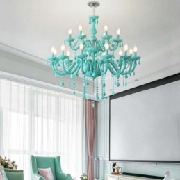 Elegantní křišťálový lustr Evropské velké závěsné svítidlo