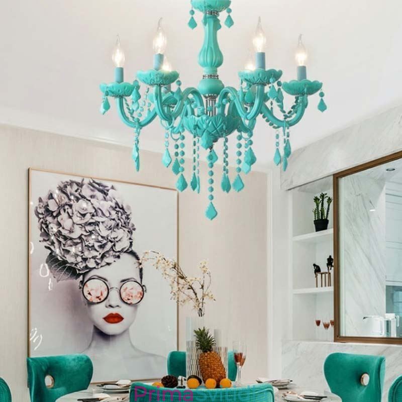 Elegantní křišťálový lustr Evropské velké závěsné svítidlo