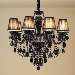 Luxusní křišťálový lustr European Black 10 Lights