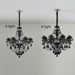 Luxusní křišťálový lustr European Black 10 Lights