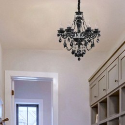 Luxusní křišťálový lustr European Black 10 Lights