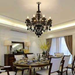 Luxusní křišťálový lustr European Black 10 Lights