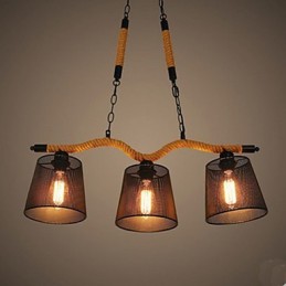 Retro Creative Three Pastoral Head Lanový lustr
