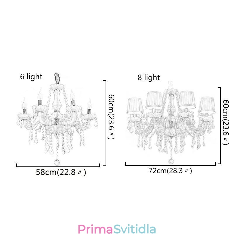 Kreativní křišťálový lustr Evropské elegantní závěsné svítidlo