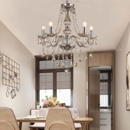 Křišťálový lustr European Cognac Color Glass Závěsné světlo